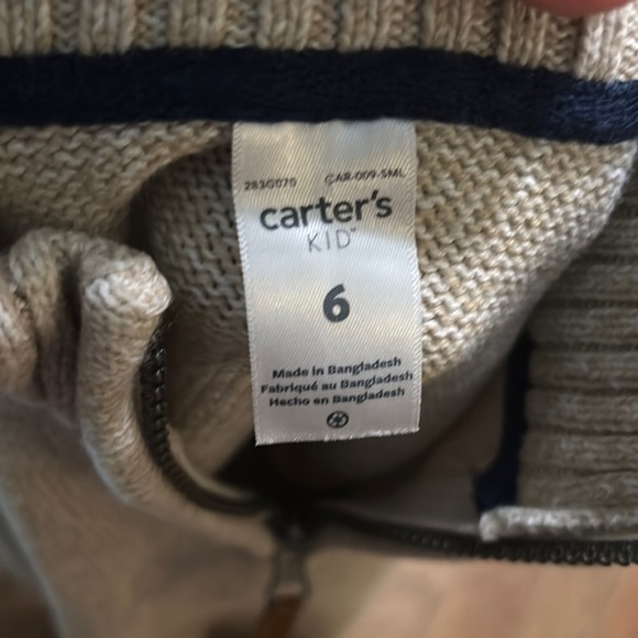 Carter's Cream and Navy Sweater (C7) - Picture 2 of 2
